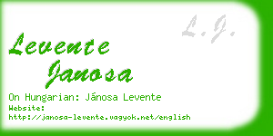levente janosa business card